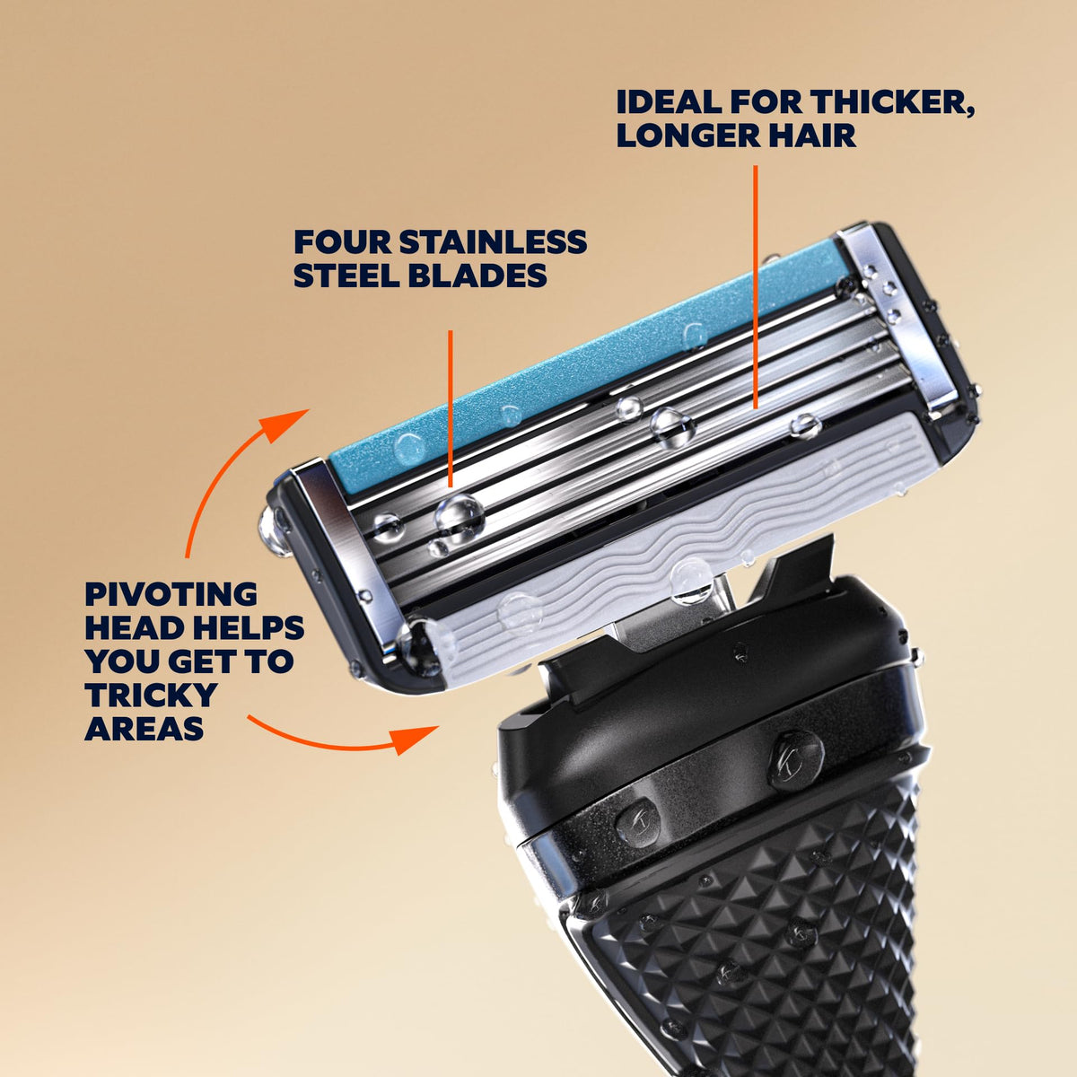 4 Blade Razor Refill Cartridges 8 Count and Shaving Kit K3291
