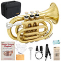 Bb Pocket Trumpet with Case, 7C Mouthpiece and Cleaning Kit N390