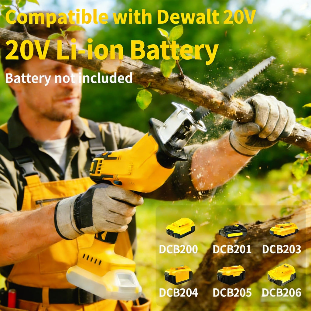 Cordless Reciprocating Saw 0-3500 SPM Variable Speed with 4 Blades Kit L21184