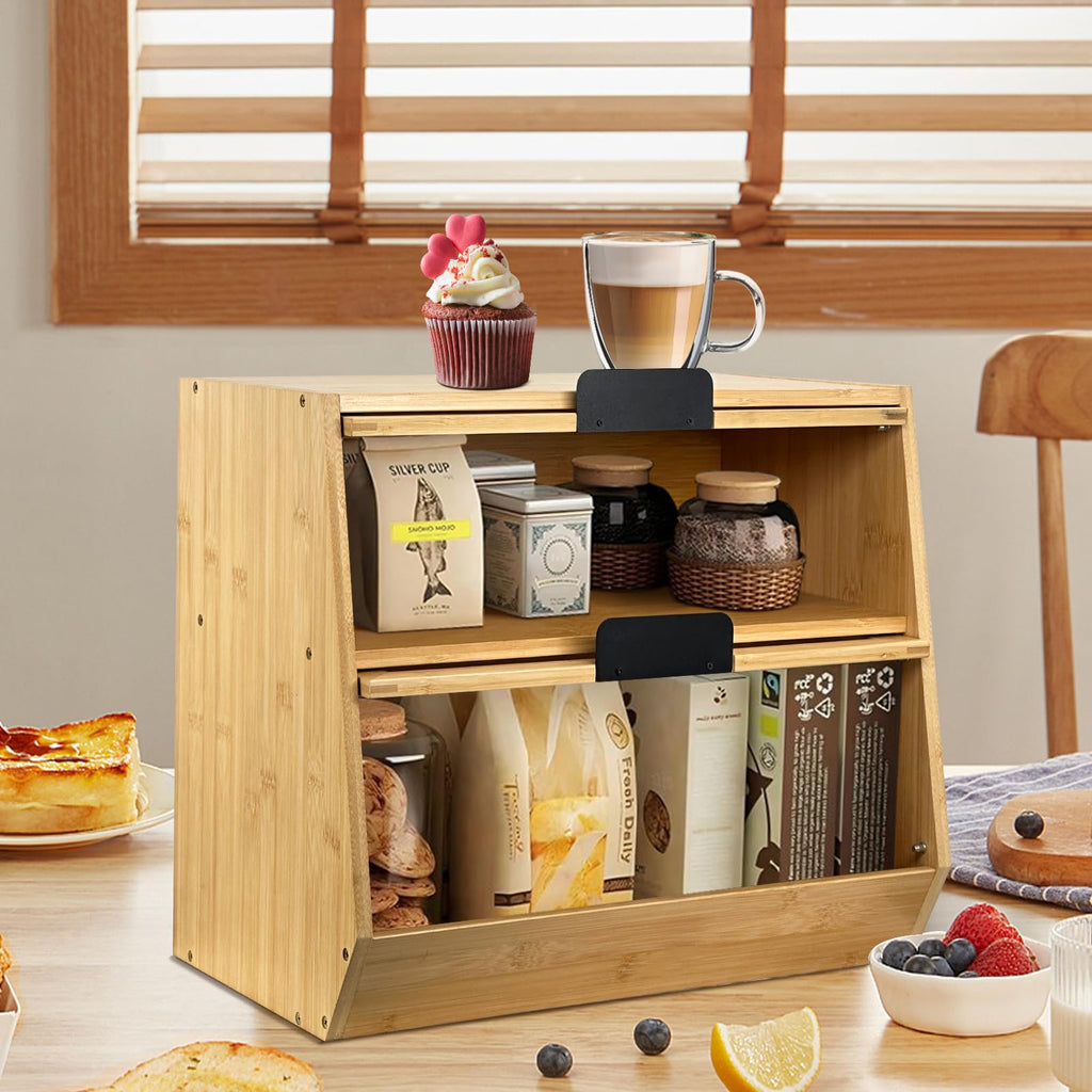 Wooden Bread Box with Window B47248