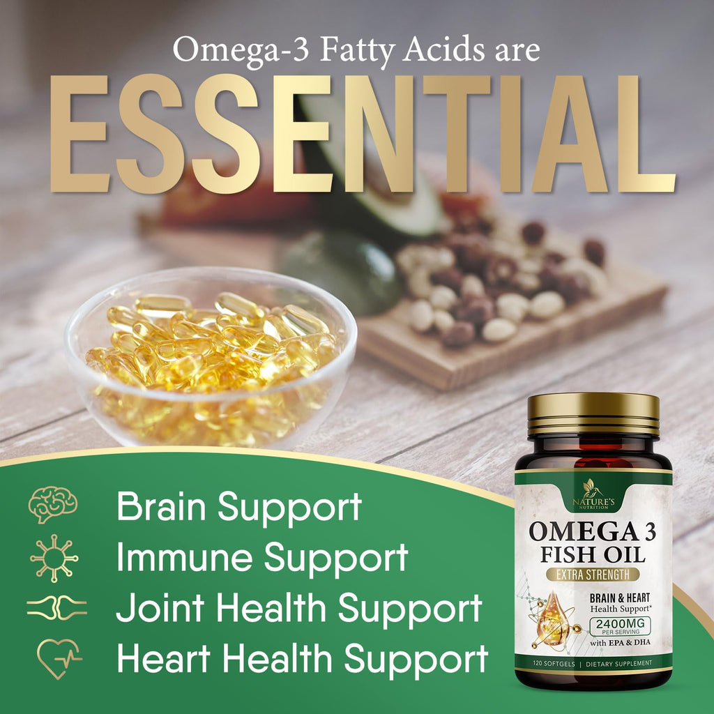 Omega 3 Fish Oil 2400mg 120 Softgels S86688