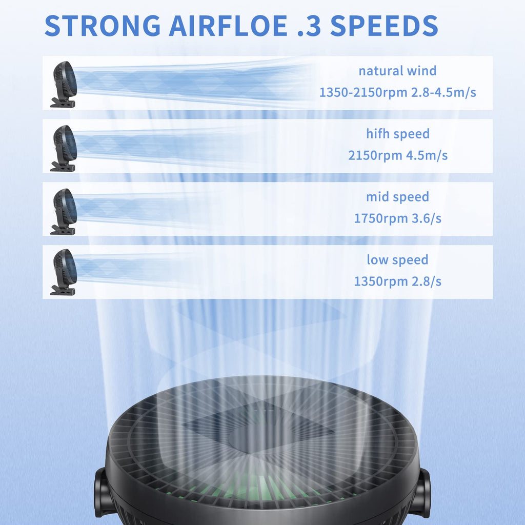 8 Inch Rechargeable Portable Clip on Fan U3135