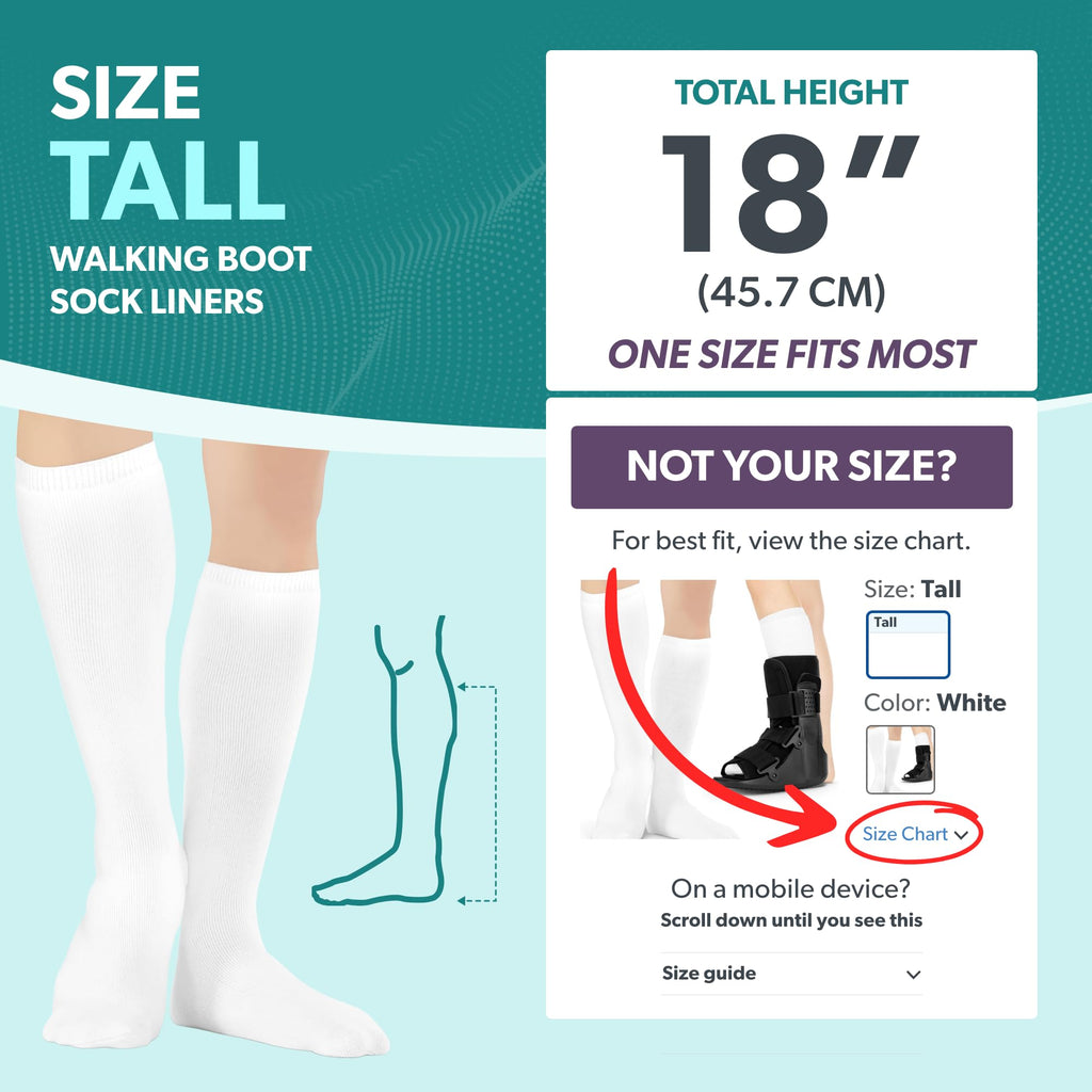 1 Pair White Tube Sock Liners P73290