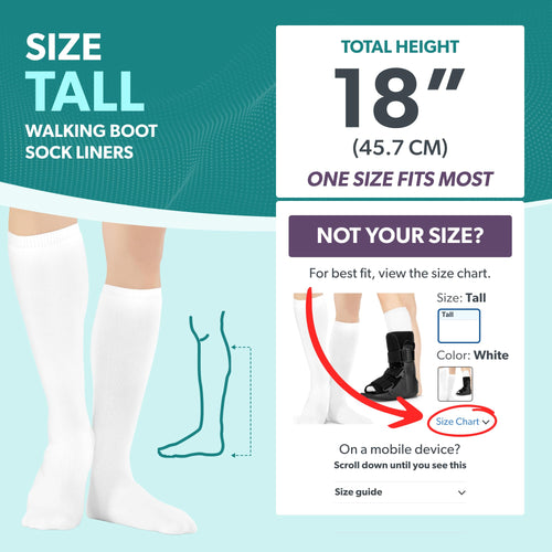 1 Pair White Tube Sock Liners P73290