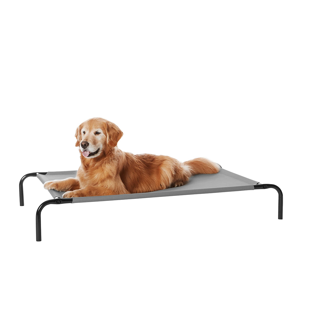 Elevated Dog Bed with Metal Frame, Grey Q525