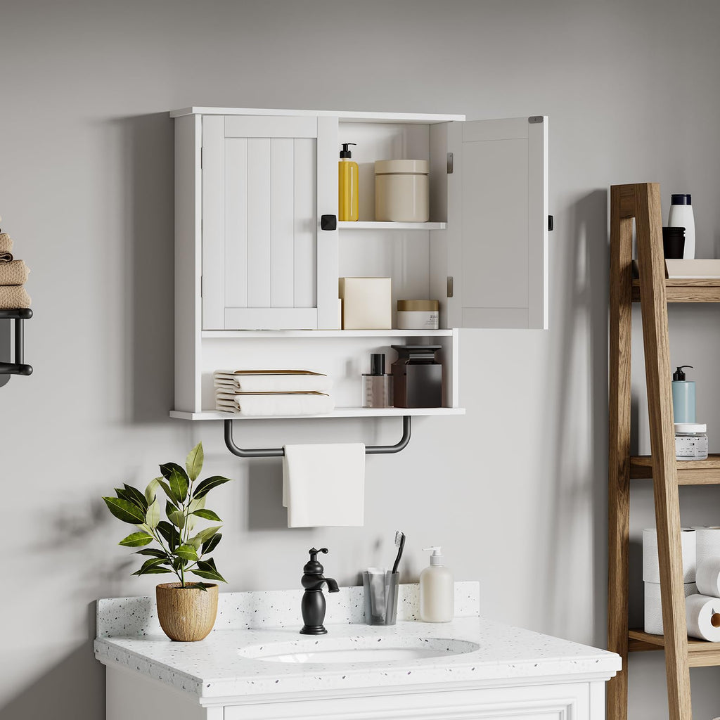 Wall Mounted Medicine Cabinet with Towels Bar D766834
