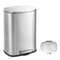 50L Stainless Steel Step-On Kitchen Trash Can F8752