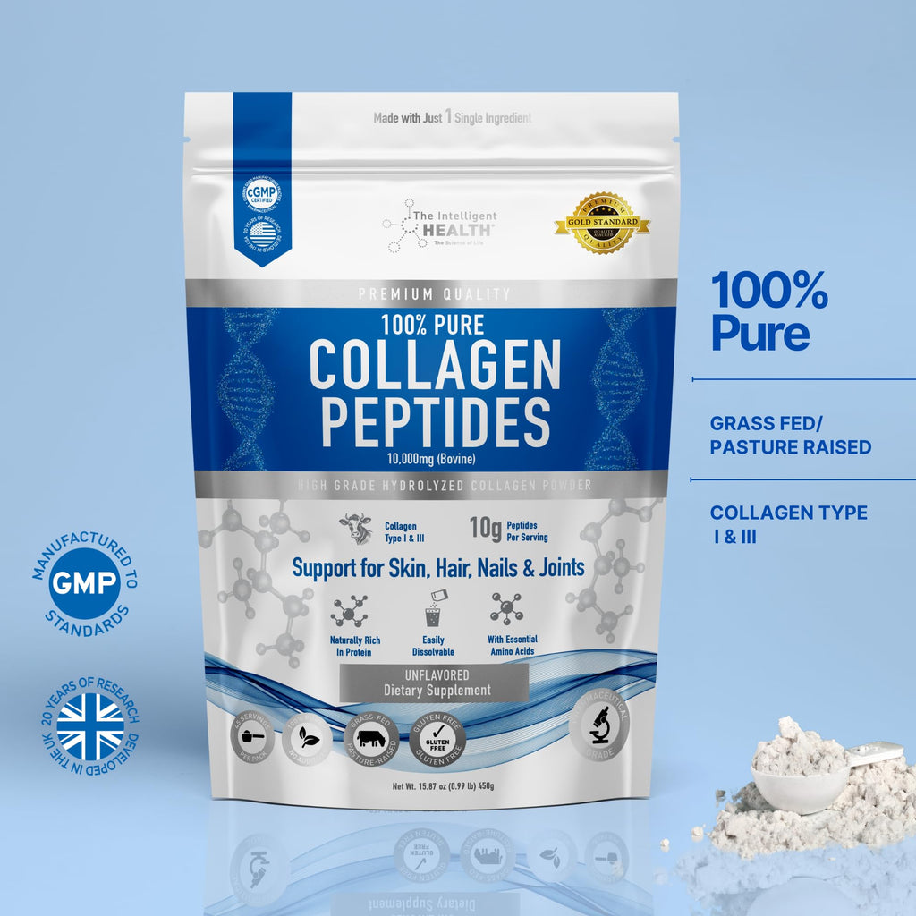 Collagen Peptides Powder, Hydrolyzed Type I & III, 45 Servings W4608