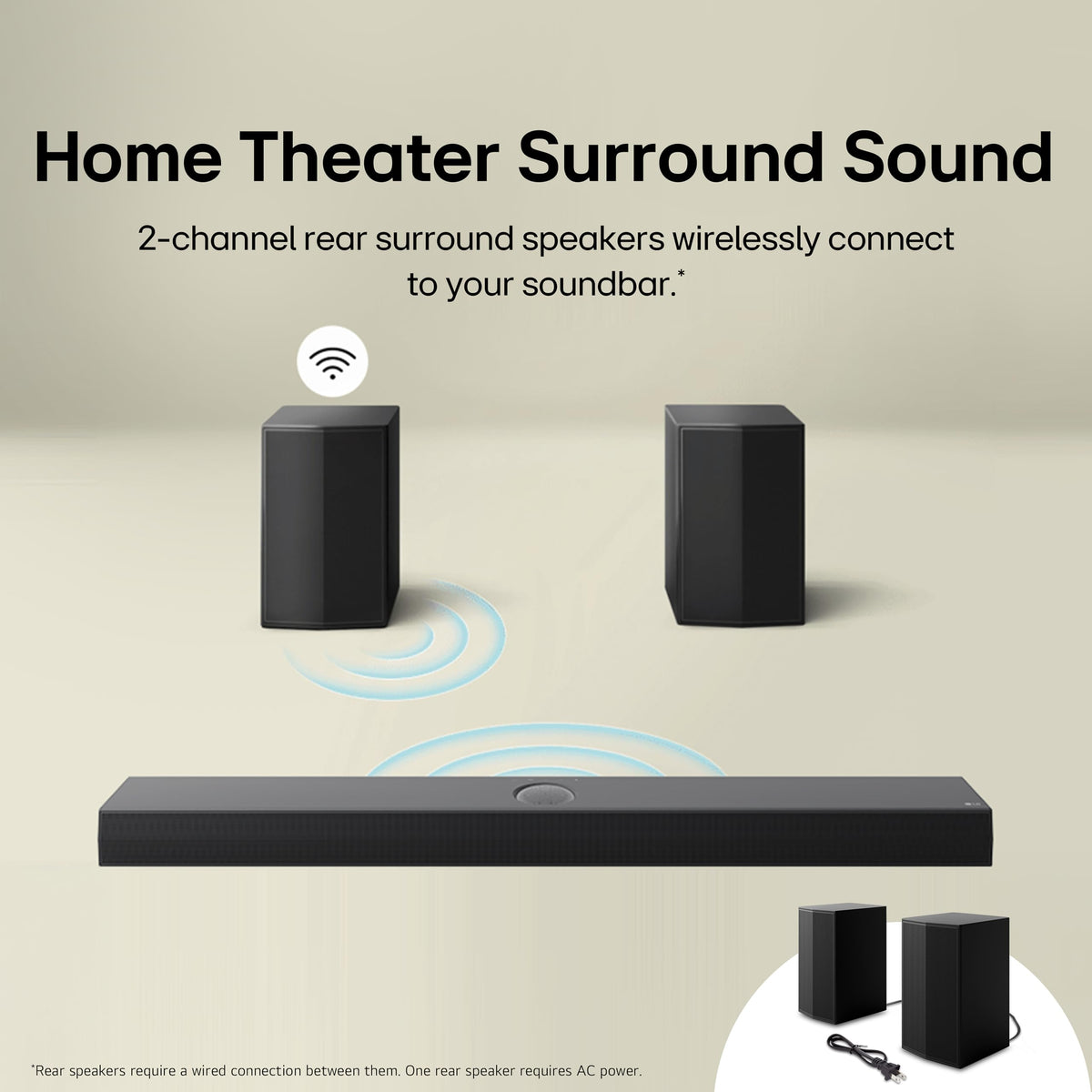 4.1 ch. Home Theater Soundbar with Rear Surround Speakers and Wireless Subwoofer K434502