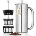 18oz Brushed Stainless Steel French Press D168