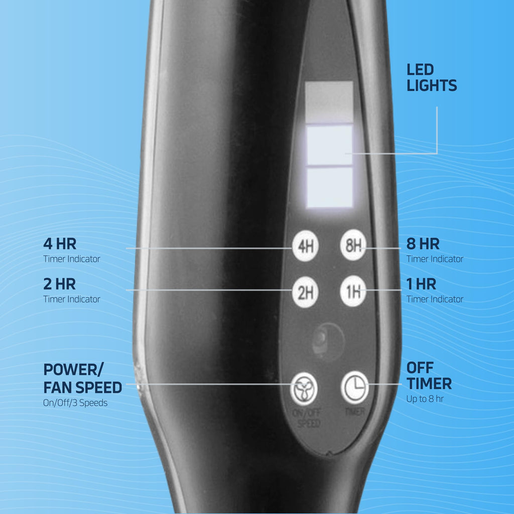 16 Inch Oscillating Pedestal Fan with Remote Control, 3 Speed, Adjustable Height Y63089