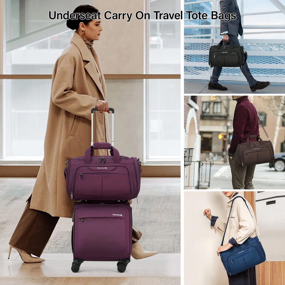 Black Lightweight Water Resistant Foldable Travel Duffel Bag G70936