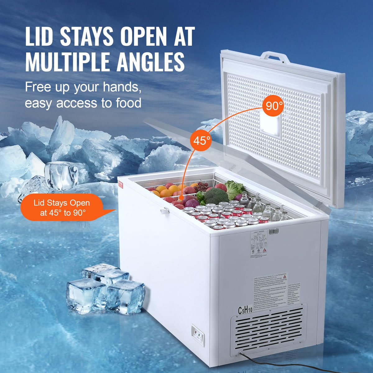 12.8 Cu.ft Chest Freezer with 4 Removable Baskets T555504