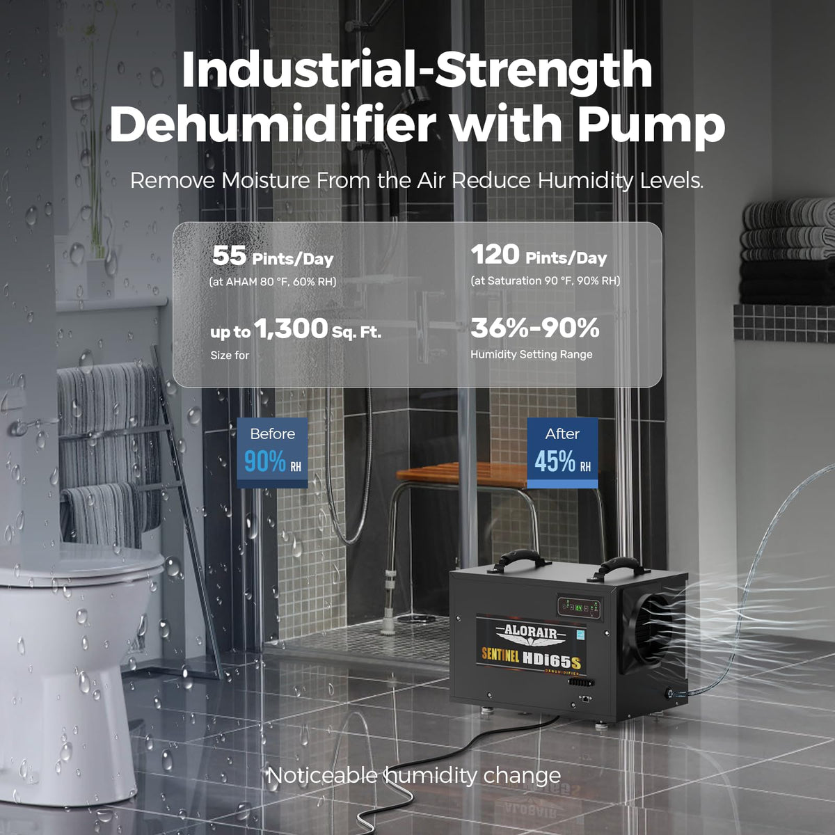 120 Pints Wi-Fi Dehumidifier with Pump H99144