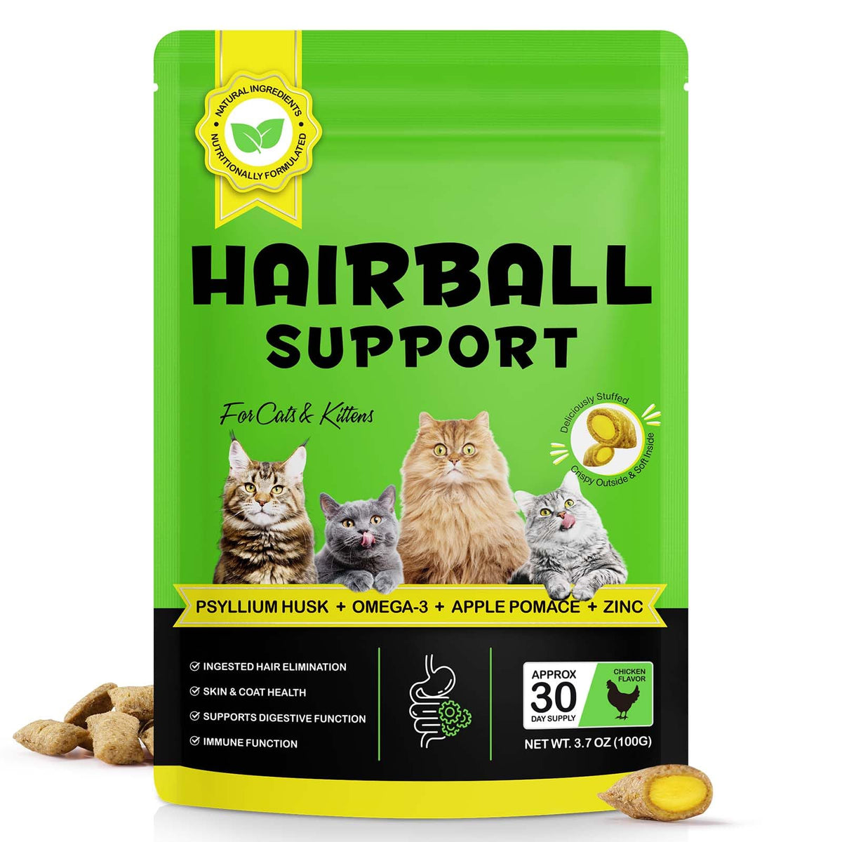 Chicken Omega-3 Fiber Supplement for Cats N7523