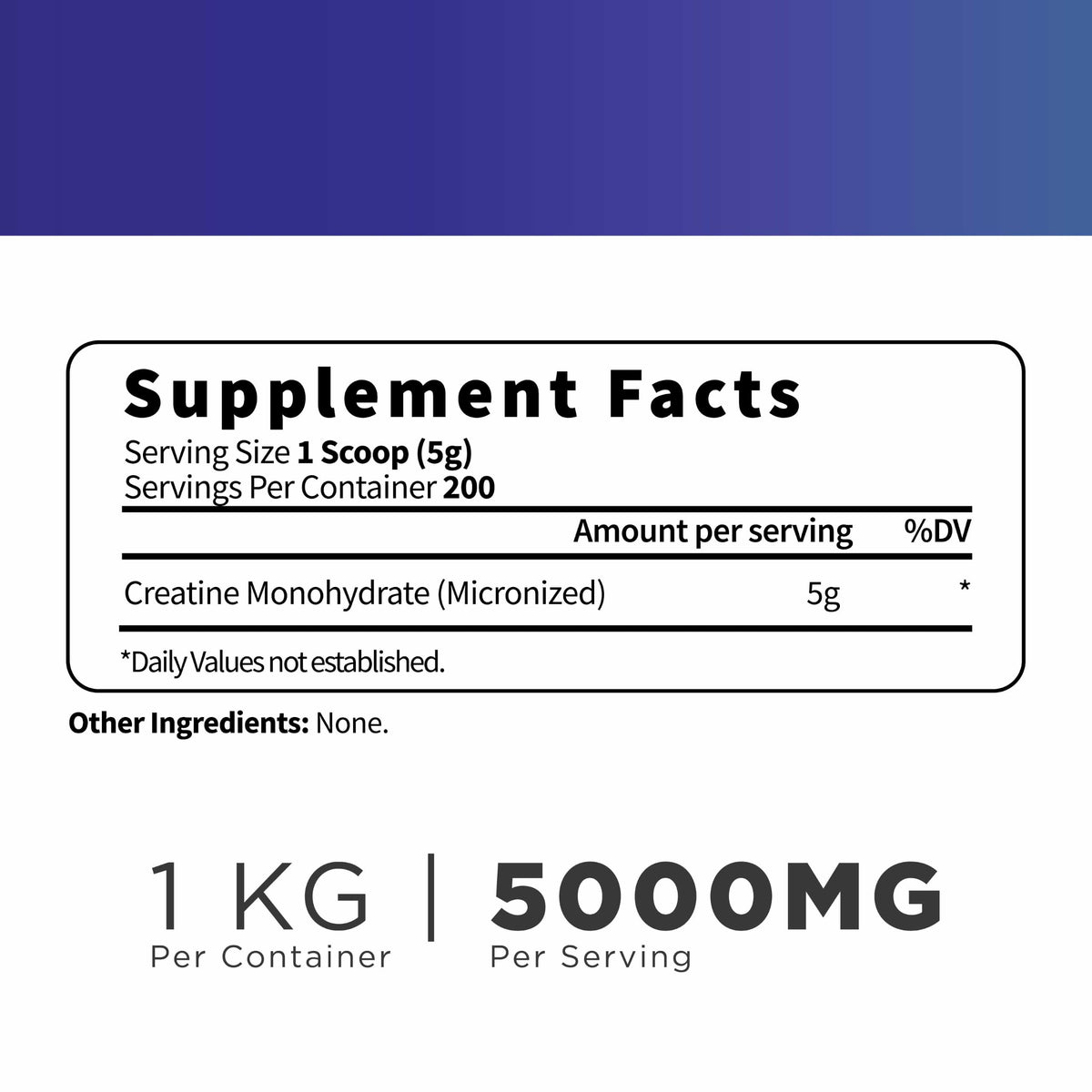 Unflavored Micronized Creatine Monohydrate 1 KG P4540