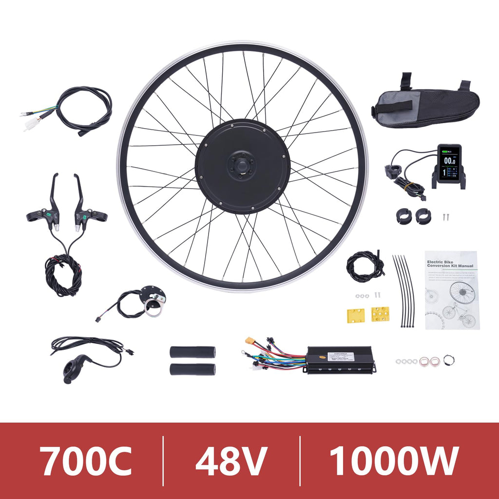 48V 1000W Electric Bike Conversion Kit with LCD Display M1114