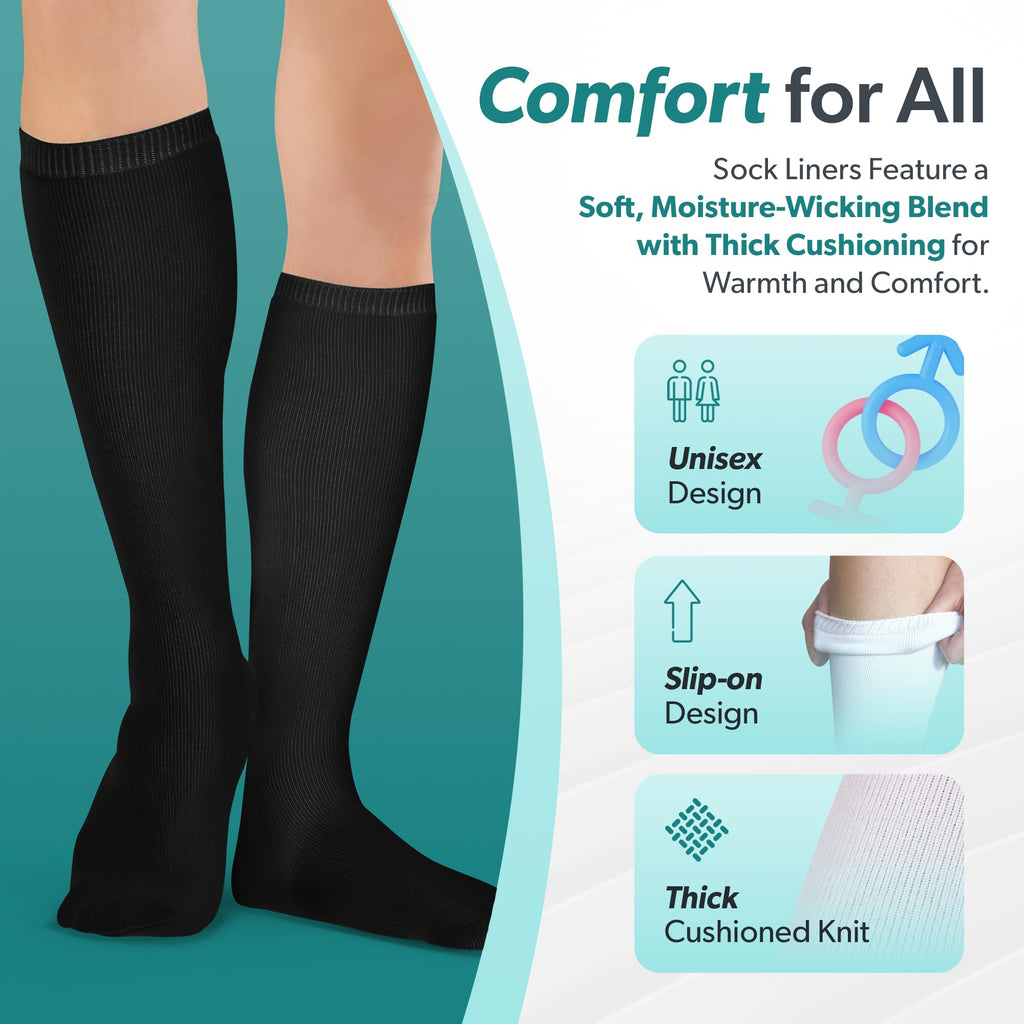 1 Pair White Tube Sock Liners P73290