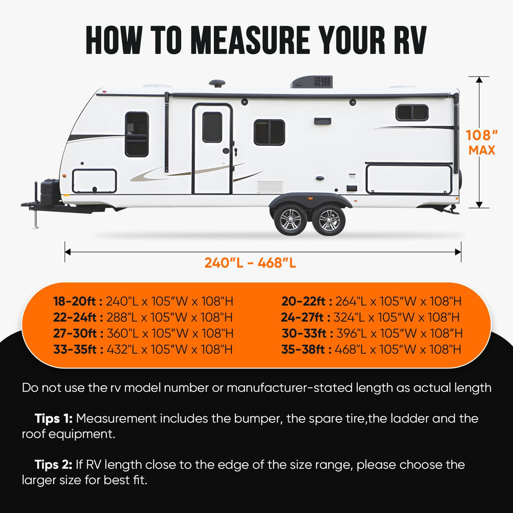Heavy Duty RV Cover Fits 27-30ft Travel Trailers B193543