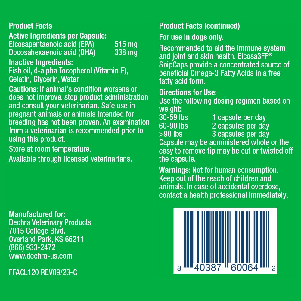 Omega 3 Free Fatty Acid Capsules 120 Capsules K79796