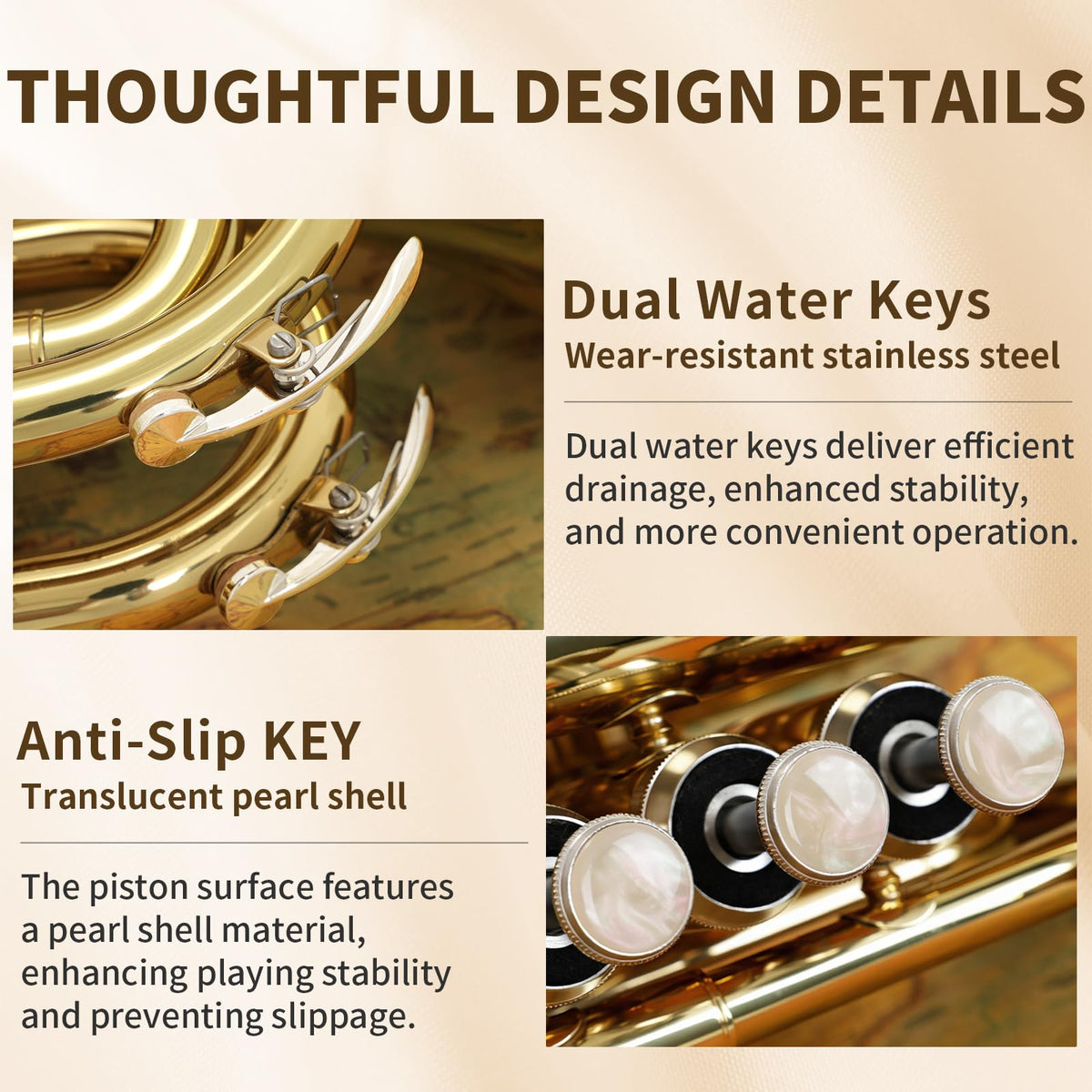 Bb Pocket Trumpet with Case, 7C Mouthpiece and Cleaning Kit N390