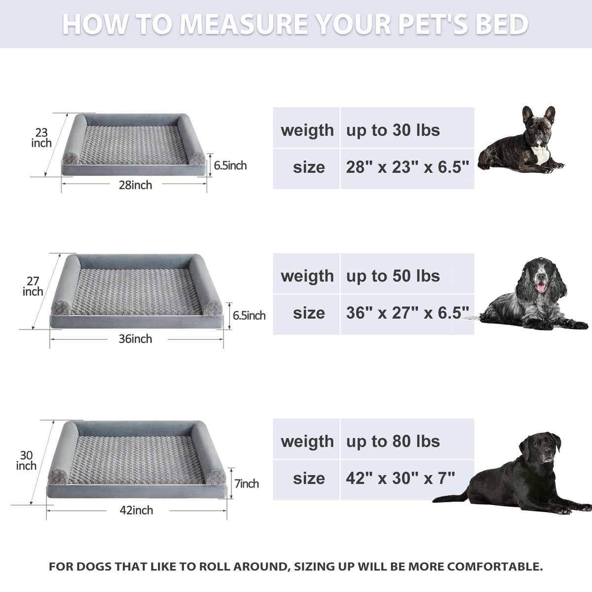 Washable Large Dog Bed M954