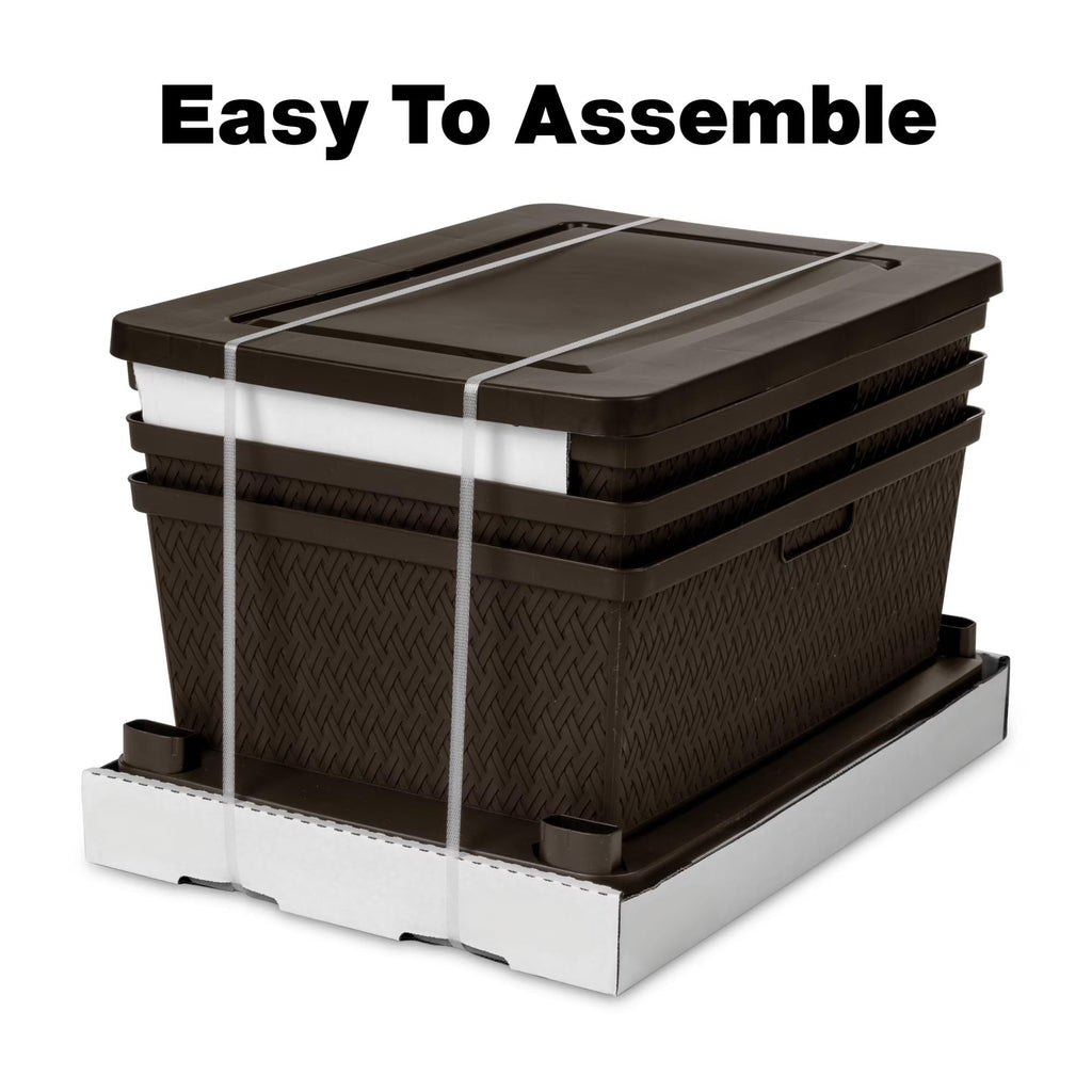 Wide 3 Drawer Plastic Storage Dresser N1167