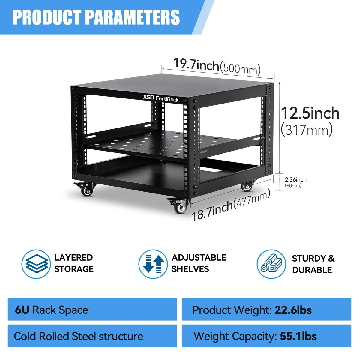 6U Open Frame Rack Q740198
