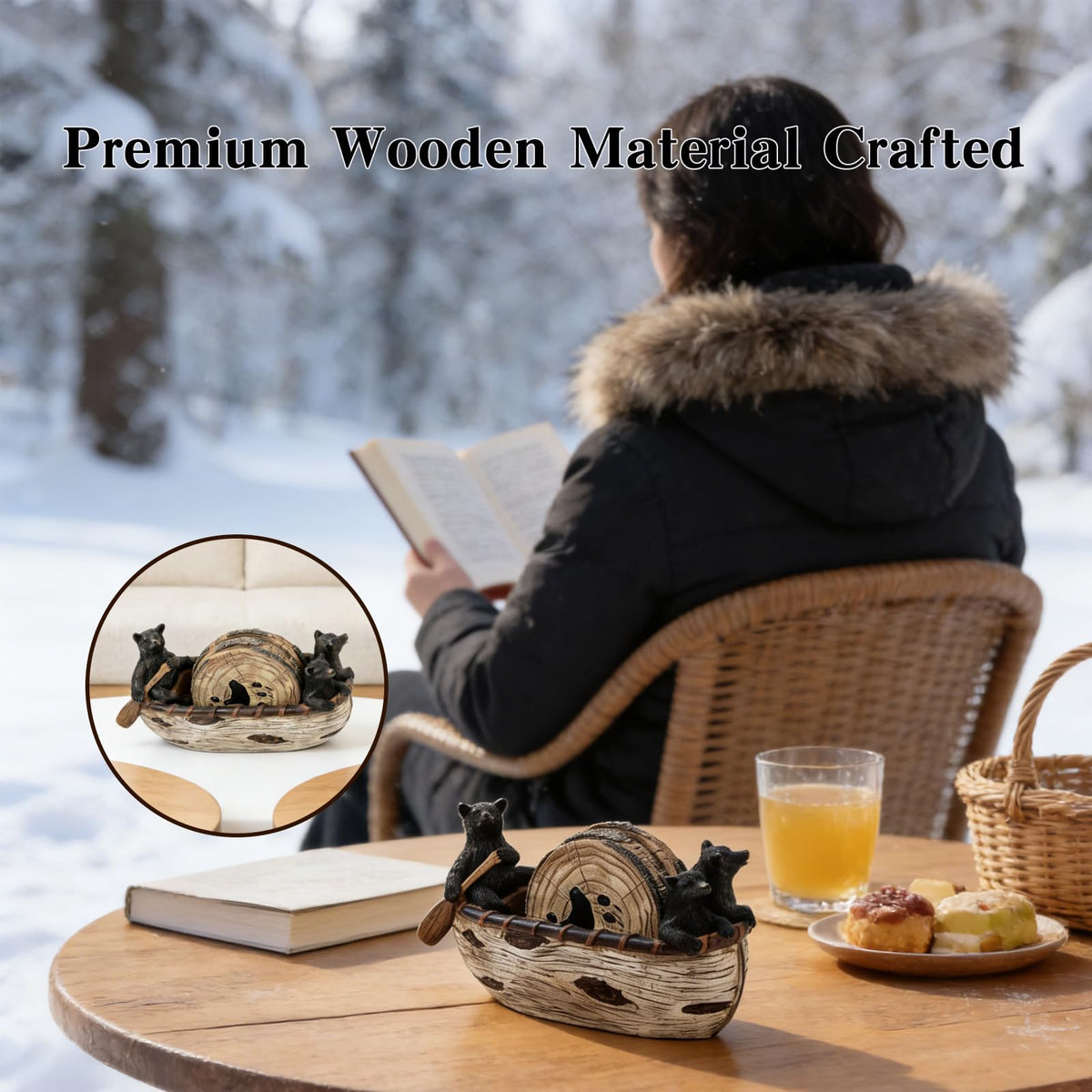 Wooden Drink Coasters Set of 6 U731337