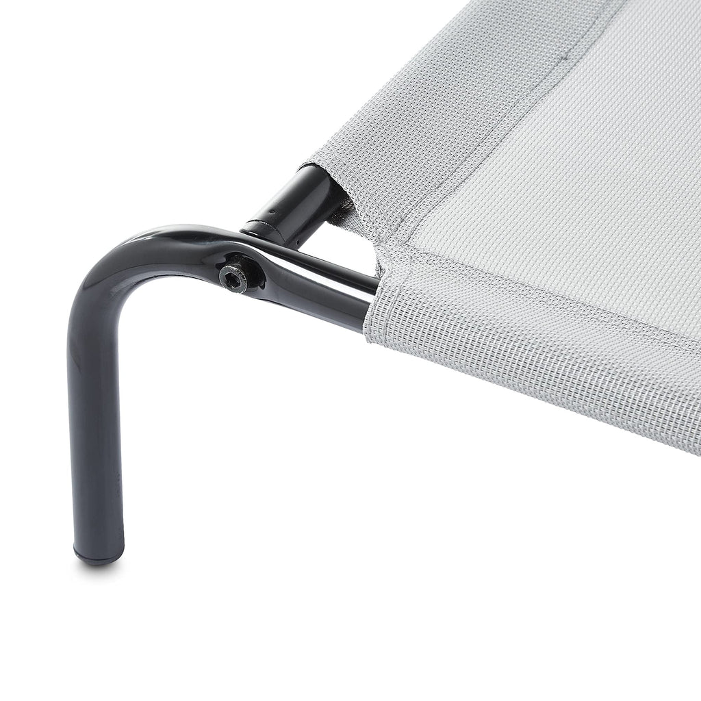 Elevated Dog Bed with Metal Frame, Grey Q525