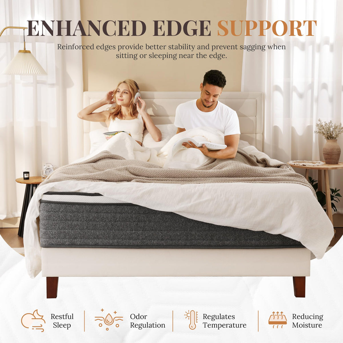 Full Size 10 Inch Hybrid Mattress A48240