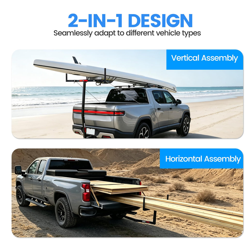 Truck Bed Extender Hitch Mount Extension Rack V3547