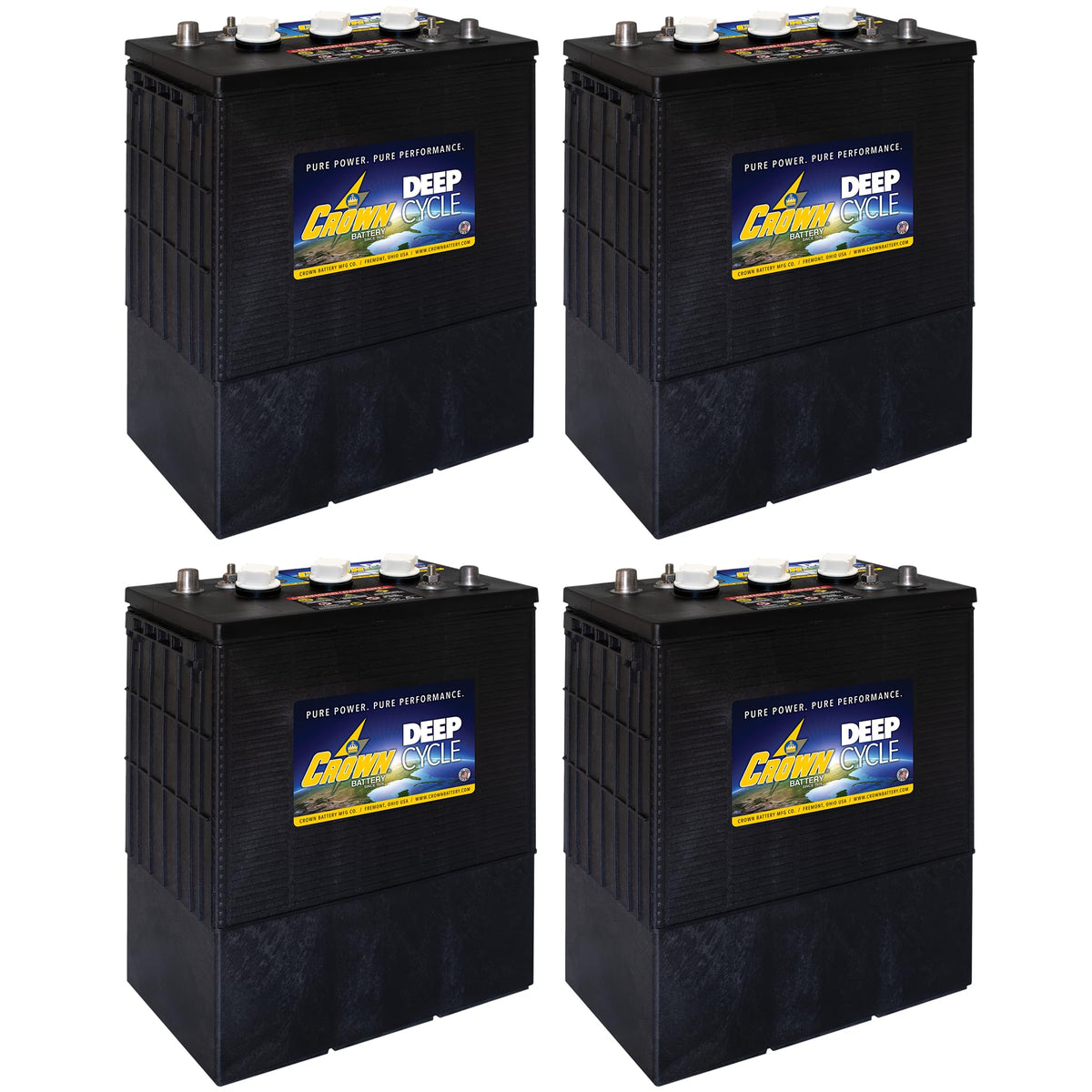 6V 370Ah Deep Cycle Flooded Lead Acid Battery Pack of 4 F166