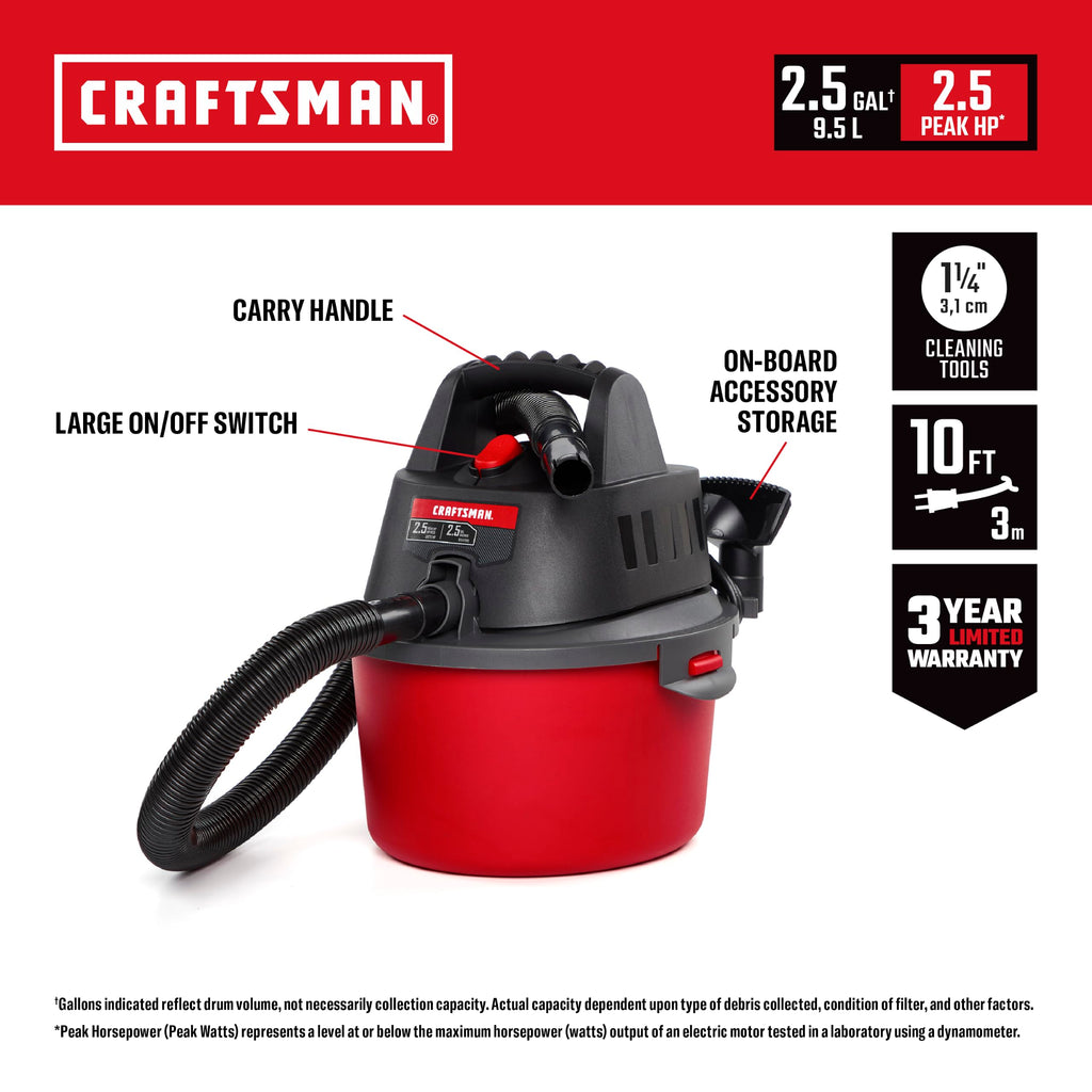 2.5 Gallon Wet Dry Shop Vacuum K37250