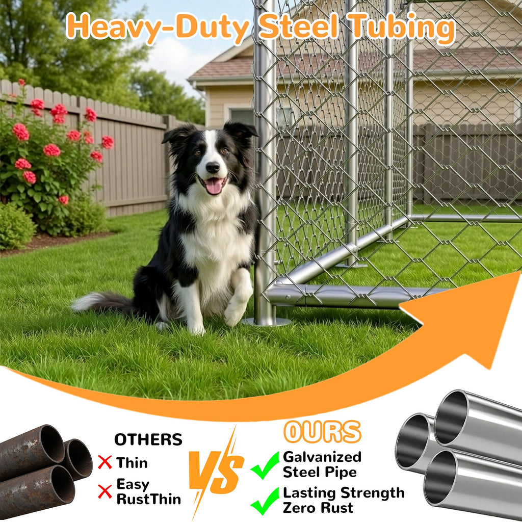 10x10 ft Heavy Duty Outdoor Dog Kennel G734
