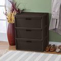 Wide 3 Drawer Plastic Storage Dresser N1167