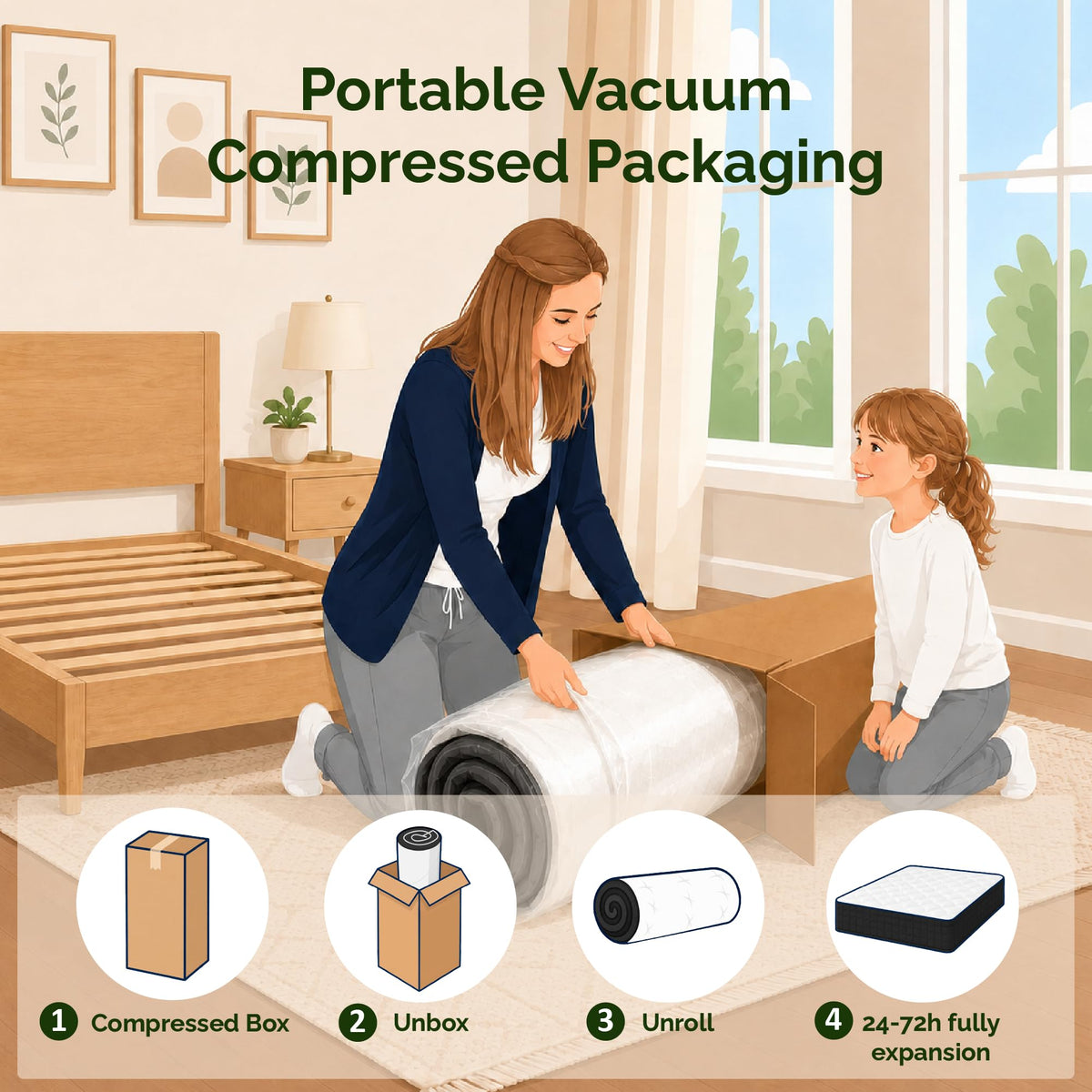 Full Size 12 Inch Hybrid Innerspring Mattress L678