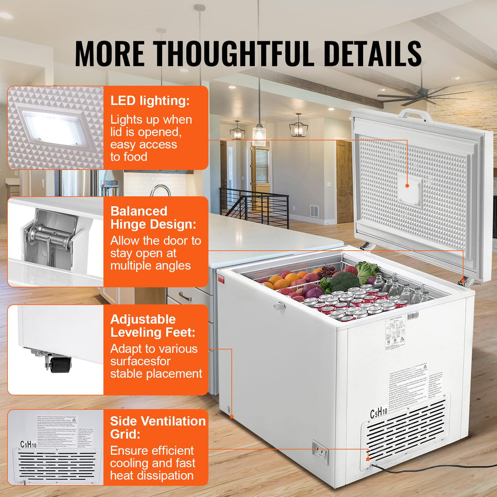 12.8 Cu.ft Chest Freezer with 4 Removable Baskets T555504