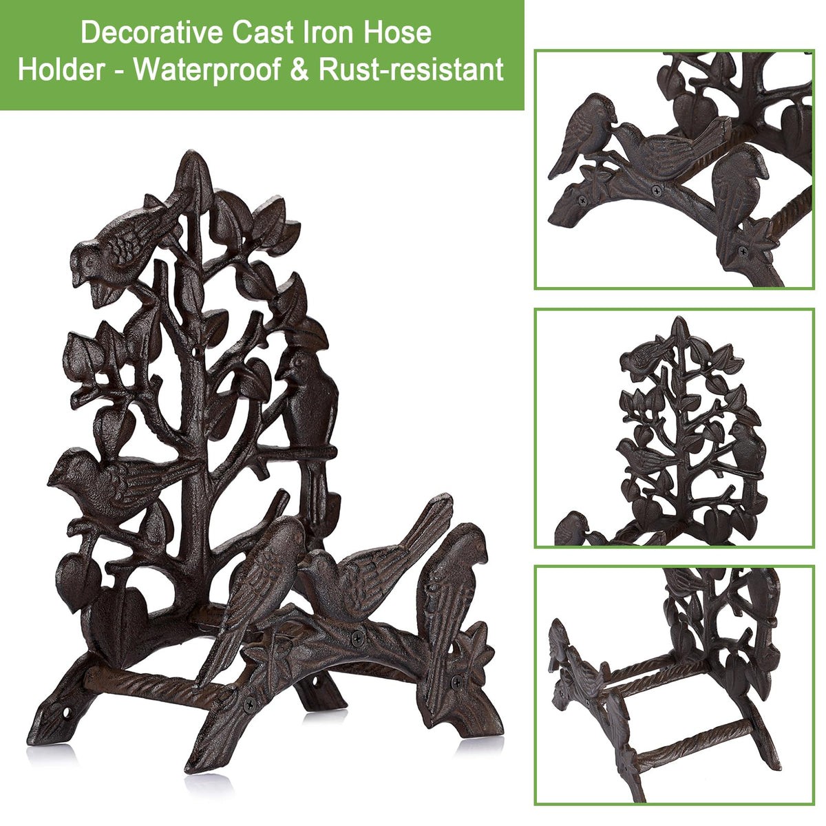 Cast Iron Wall Mount Garden Hose Holder B42996