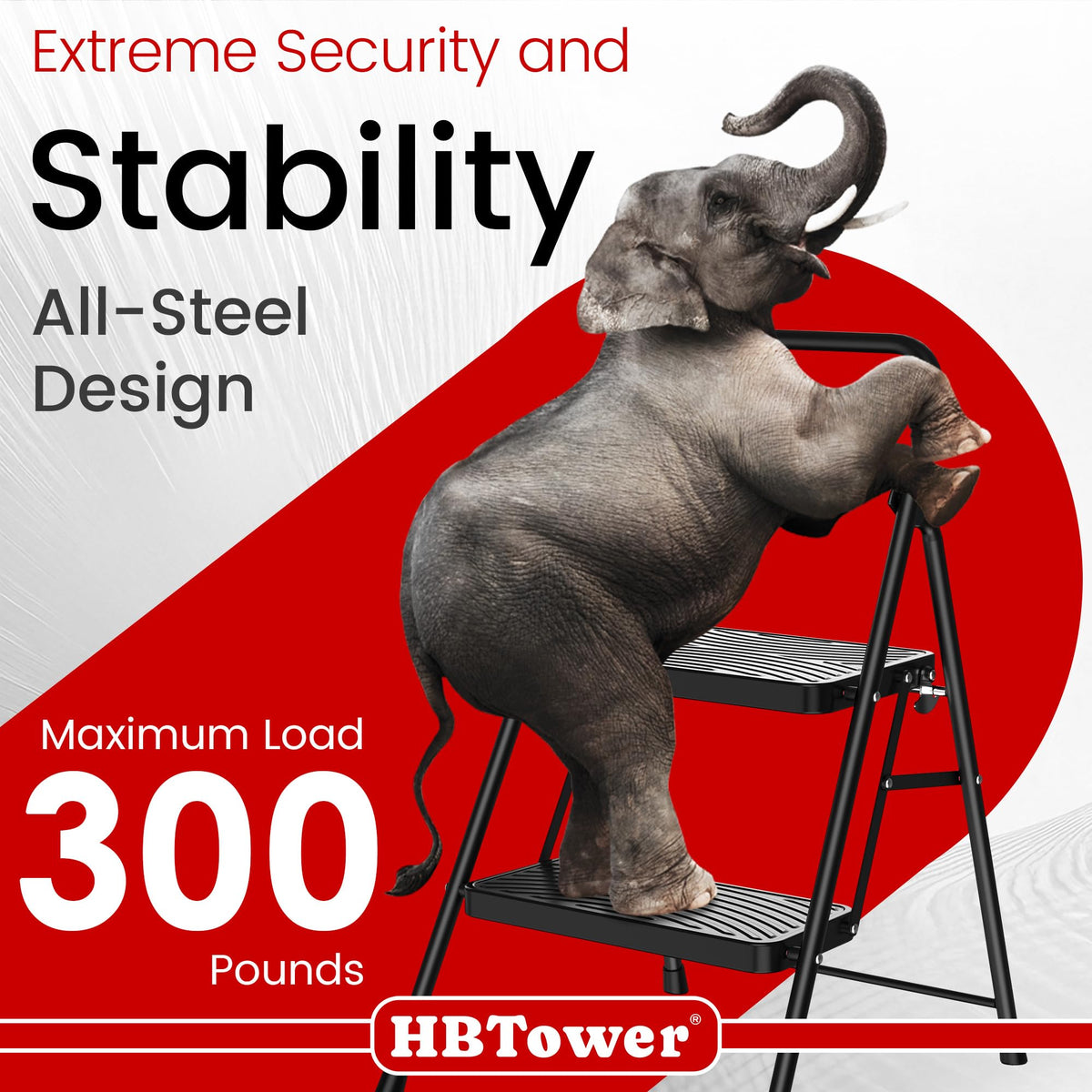 2 Step Ladder with Anti-Slip Pedal H5413