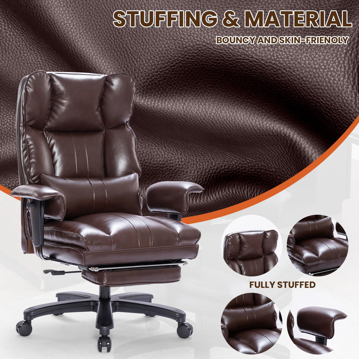 Big and Tall Office Chair with Foot Rest S533964