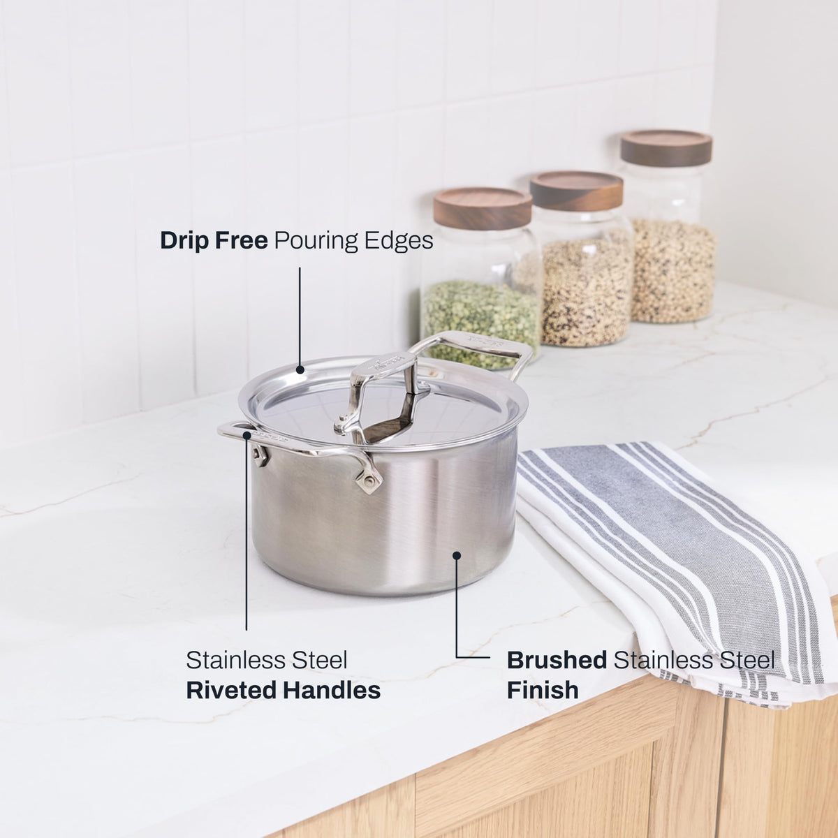 Stainless Steel 4 Qt Soup Pot with Lid Q847