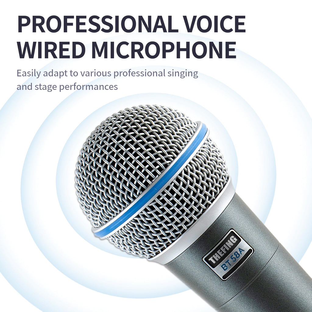 Wired Dynamic Handheld Karaoke Microphone with Audio Cable S182