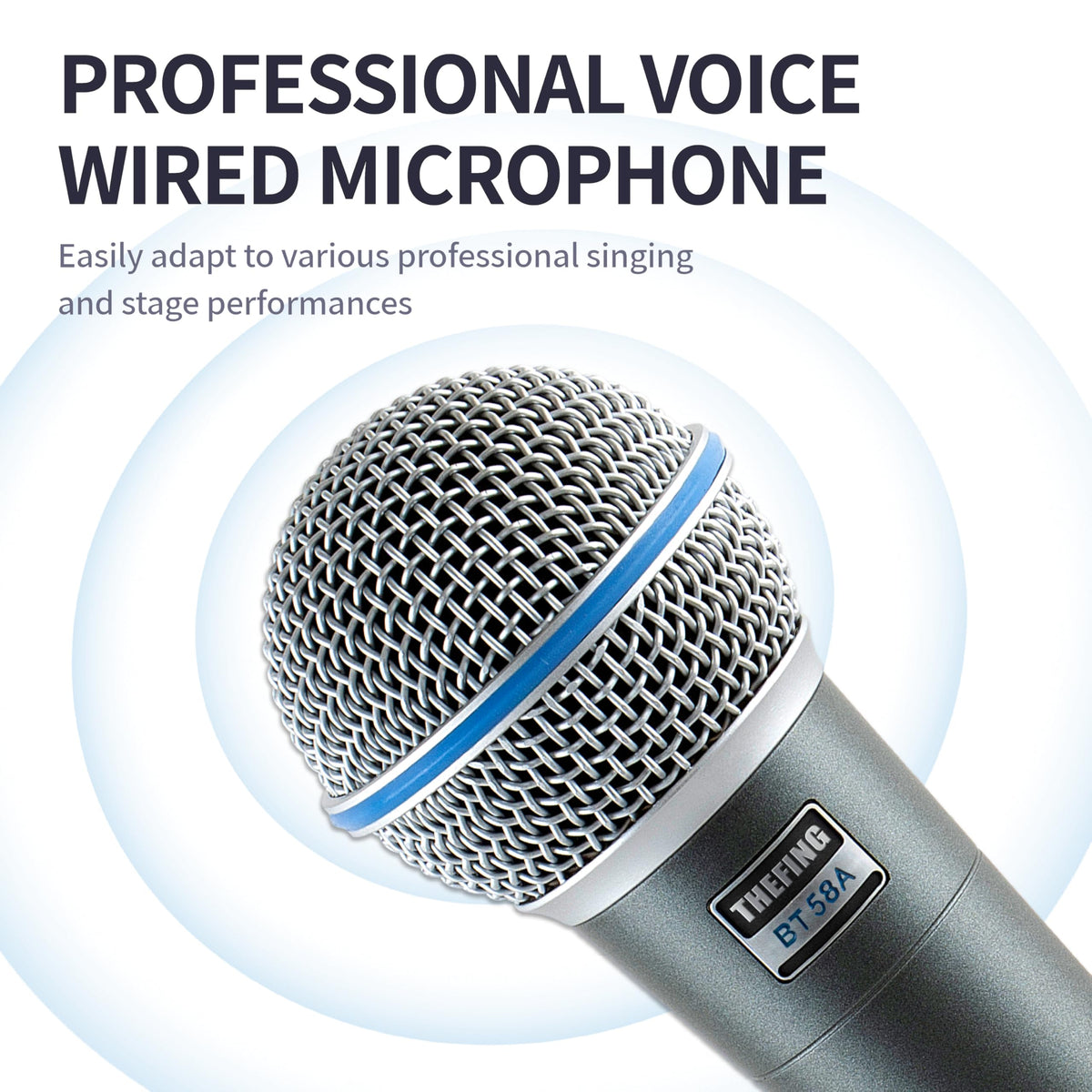 Wired Dynamic Handheld Karaoke Microphone with Audio Cable S182