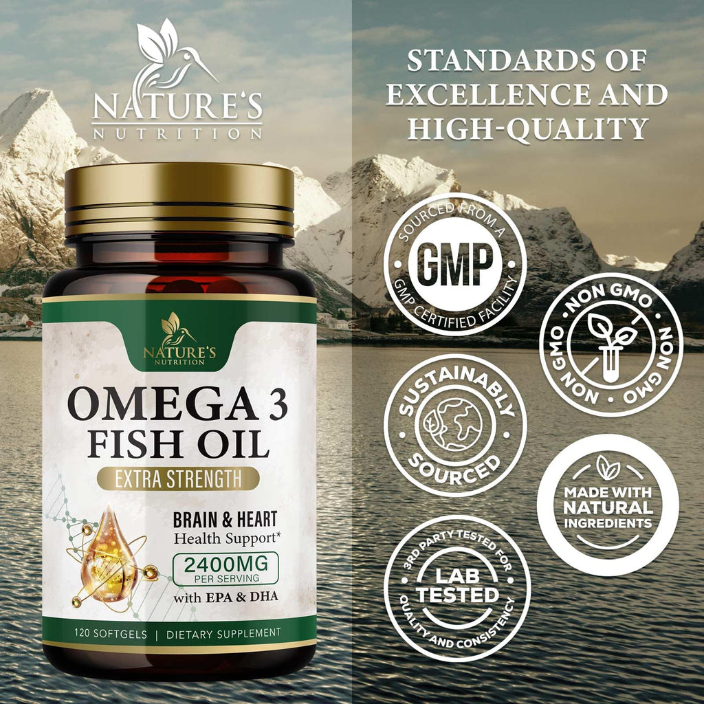 Omega 3 Fish Oil 2400mg 120 Softgels S86688