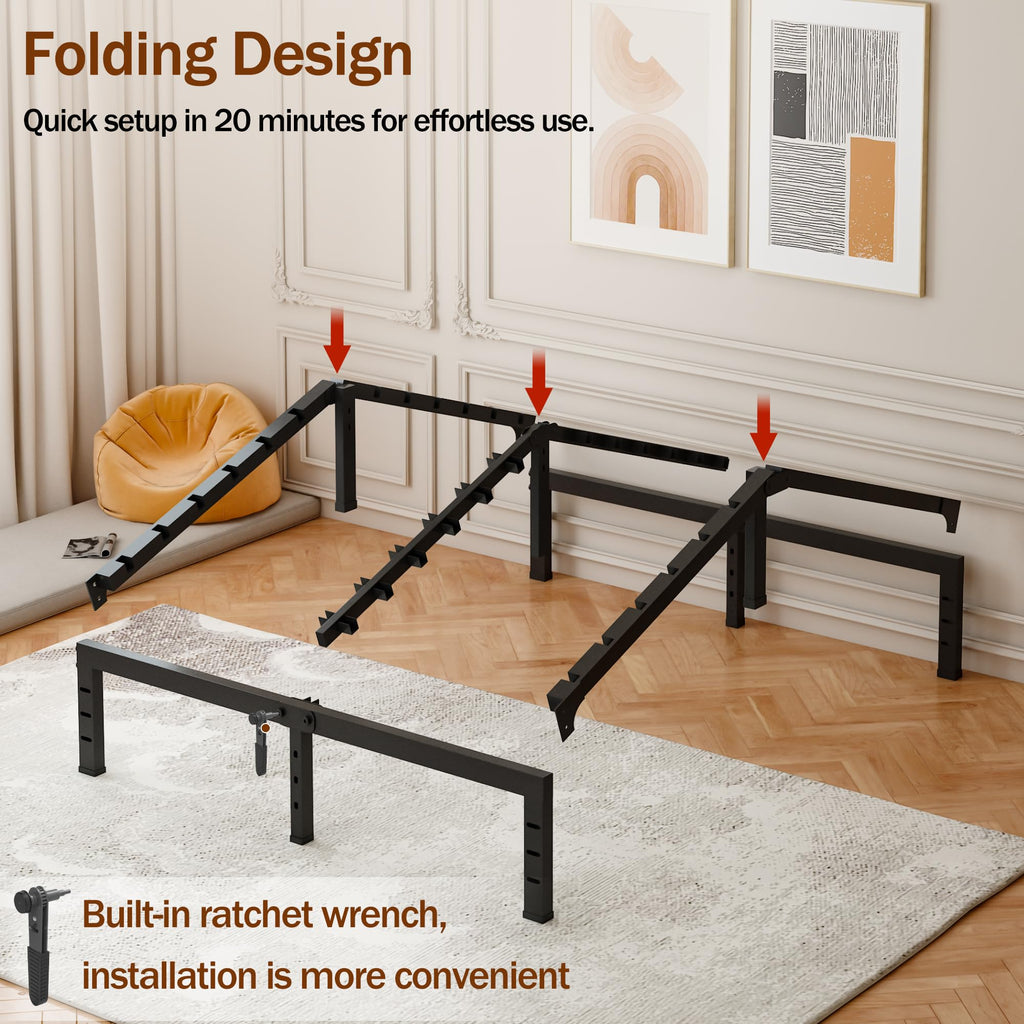16 Inch Heavy Duty Metal Platform Bed Frame Full Size X739