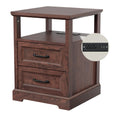 18'' Wood Nightstand with Charging Station N932104