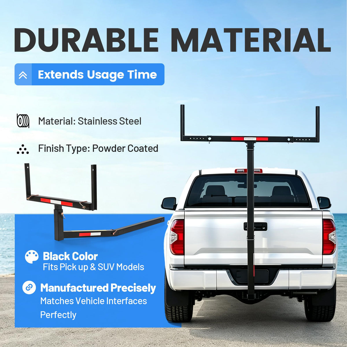 Truck Bed Extender Hitch Mount Extension Rack V3547