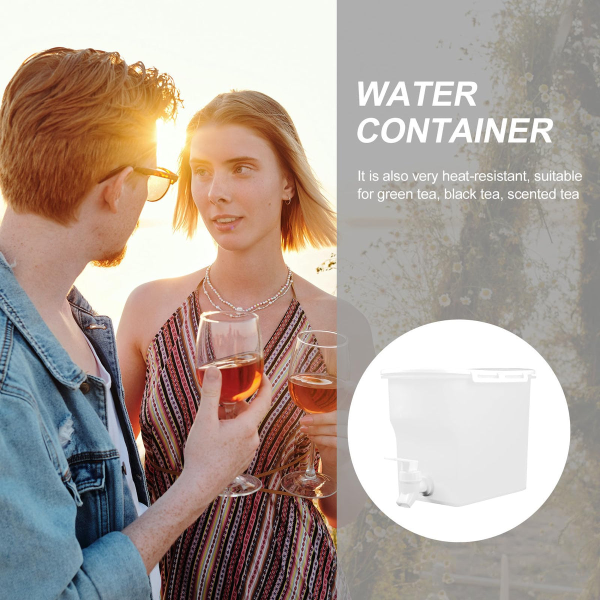 Water Jug with Faucet Heat Resistant PP Pitcher J311