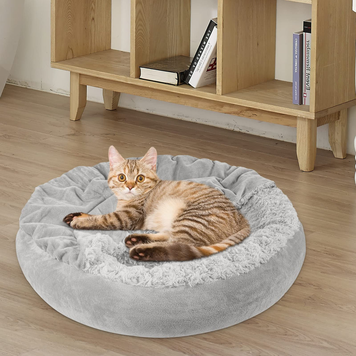 Hooded Blanket Donut Round Dog Bed 23 inch V85093